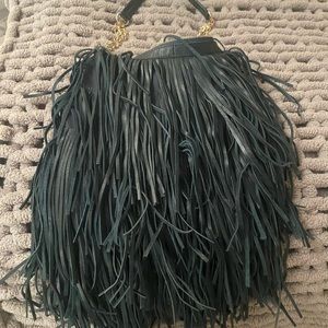 Lost & Found Fringe Purse - Navy Blue